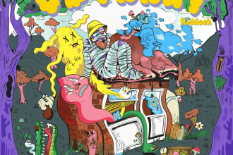 make retro psychedelic illustrated album covers for any genre of music