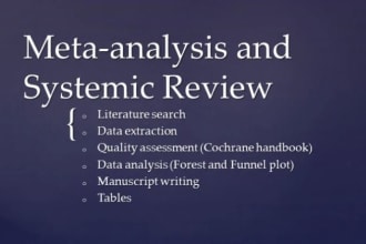 conduct a comprehensive systematic review and meta analysis