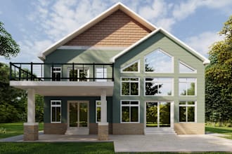 design and render a 3d exterior for your house or commercial building