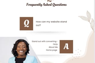 write well researhed faqs, about us for your website