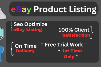 do ebay product listing, ebay listing, ebay SEO listing, ebay lister