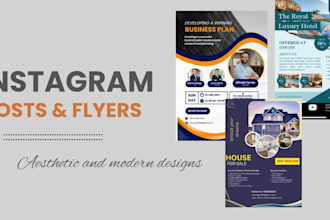 design modern instagram posts and flyers in canva
