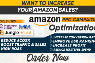 setup and manage amazon PPC campaign and amazon ads campaign and amazon fba PPC