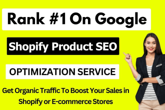 do advance shopify SEO with product description, title, tags and listing