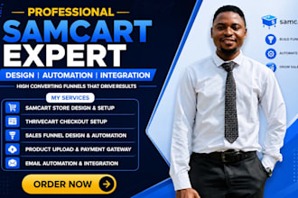 design samcart online course, sales funnel, samcart landing page, samcart upsell