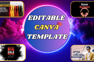 design attractive editable templates in canva pro