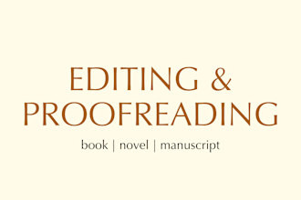 edit and proofread your book