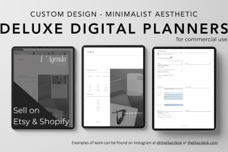 create a deluxe digital planner for resale custom planner design