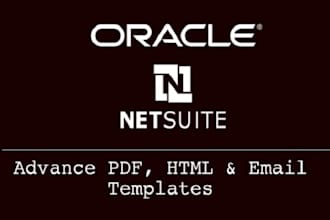 create advanced PDF customized templates on netsuite