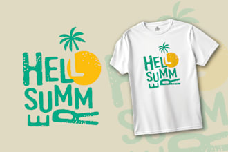 do trendy summer beach camp t shirt design and custom graphic t shirt