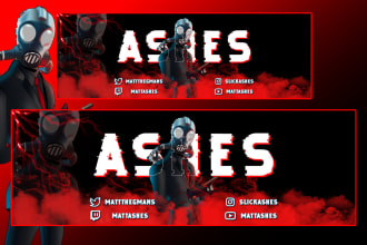 design best twitch, youtube and twitter banners  for you