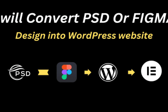 convert figma, xd, psd to wordpress using elementor pro