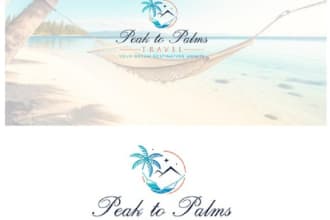 make a minimalist travel and hotel logo design