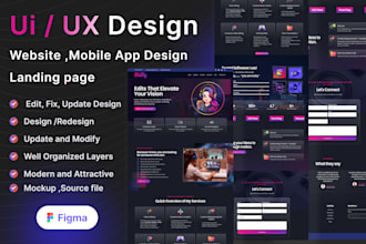 design your website,mobile apps uiux in figma, adobe xd