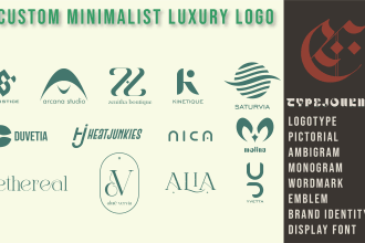 design luxury minimalist aesthetic logo for brand