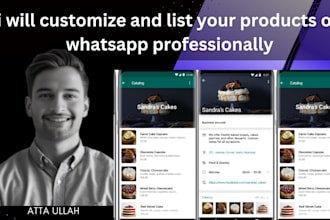 design whatsapp business catalog with eye catchy product listing