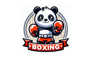 design boxing panda mascot logo in very short time