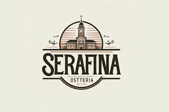 make serafina italian restaurant osteria logo delivery in very short time