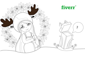 draw mesmeric christmas coloring book pages for your kids