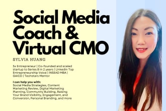 be your social media marketing coach and virtual cmo