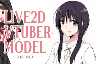 do high quality vtuber model, live2d vtuber model, rigging, 3d vtuber model