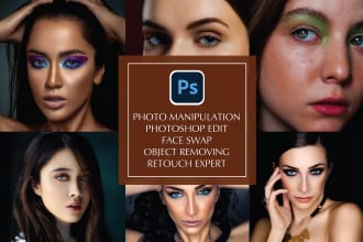 do photo manipulation photoshop editing, face swap, head change,