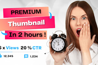 create youtube thumbnail with amazing quality in 2 hours
