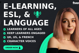 record your female voice over for elearning and esl