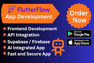 create the cross platform app using flutterflow with API