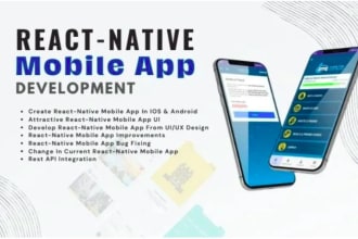 develop react native app as react native app developer react native developer