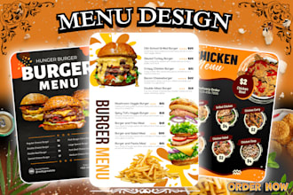 design restaurant menu or digital menu