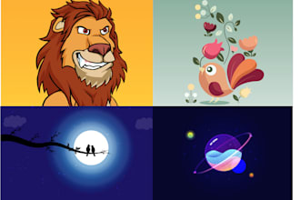 create simple flat illustration