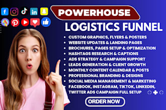 logistics leads heavy truck freight dispatch warehouse office transport website