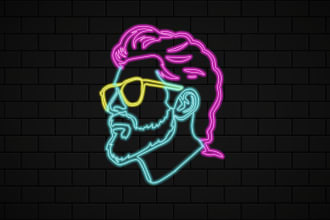 do neon art work ,attractive neon logo  professionally