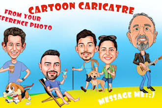 draw funny cartoon characters, celebrity portrait caricature