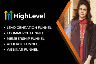 build gohighlevel sales funnel, website, workflow as go high level expert