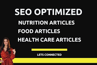 do content writing  blog writing on nutrition food and health care articles