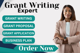 research and apply for grant, write grant proposal, business plan for start ups