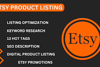 do etsy product listing, etsy digital products,etsy banner,SEO