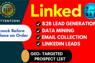linkedin b2b lead generation, data mining, email collection and bulk skiptracing