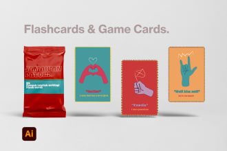 design playing cards and flashcards with illustrations