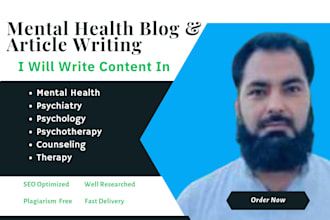create content on mental health, psychology, psychiatry, therapy, and counseling