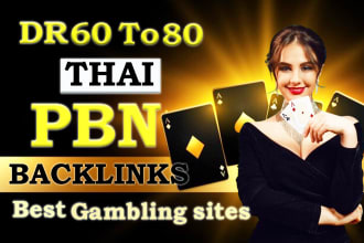 make thai, high DR permanent homepage SEO backlinks