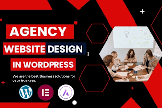 design an agency website,travel agency and healthcare website with elementor