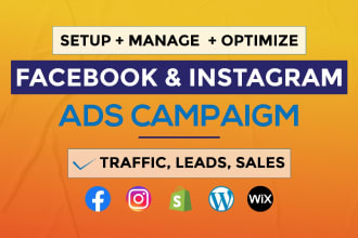 fix and manage shopify facebook ads instagram ads run fb ads campaign