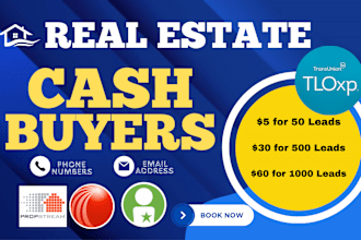 provide real estate cash buyer leads with skip tracing