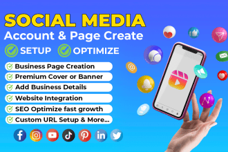 create facebook, youtube and all social media accounts