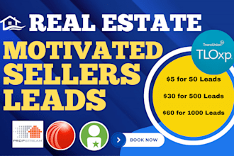 provide real estate motivated seller leads with skip tracing