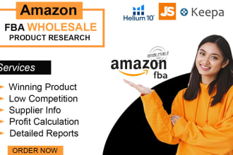 do professional product research for amazon wholesale fba and management