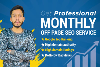 do monthly off page seo service, contextual link building and backlinks analysis